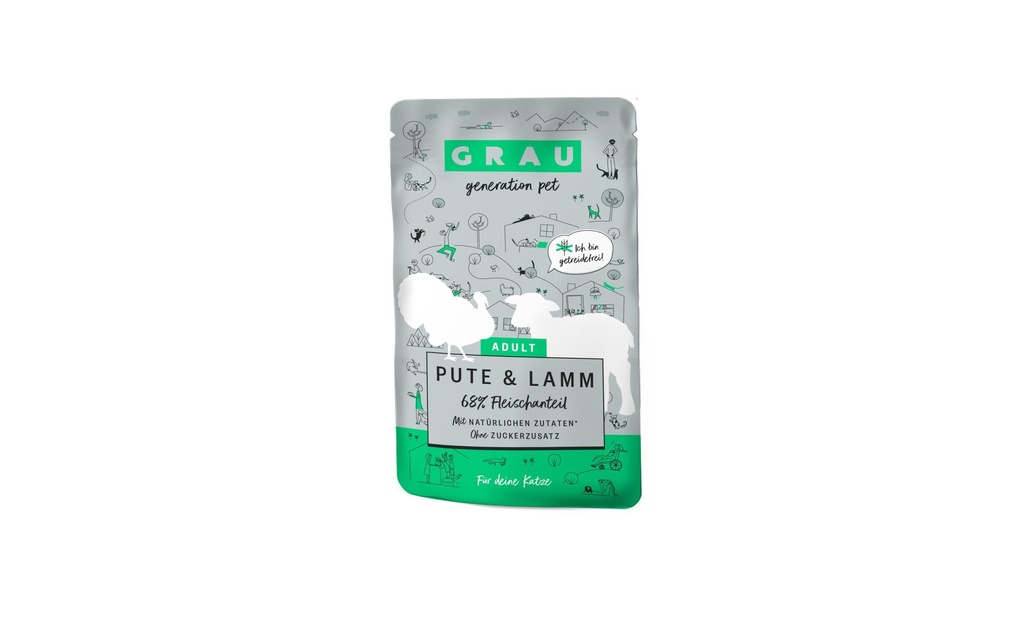 Grau Alimentation humide Dinde et agneau 125 g