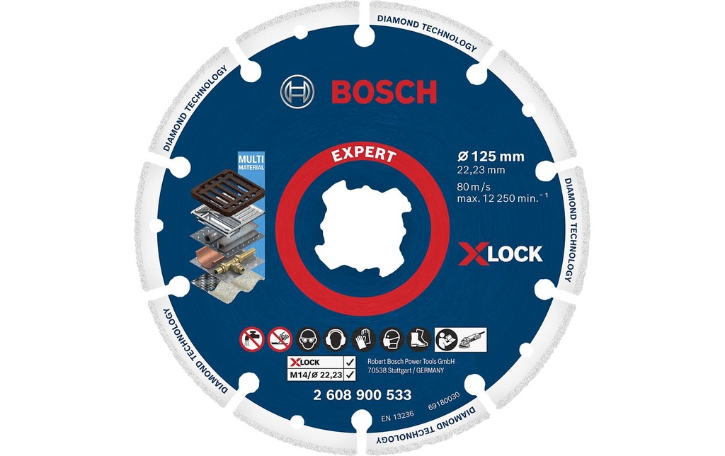 Bosch Professional Disque métallique diamanté X-LOCK 125 mm