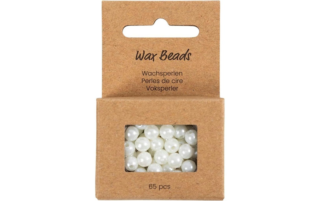 Creativ Company Kits de perles Perles de cire Blanc, 6 mm