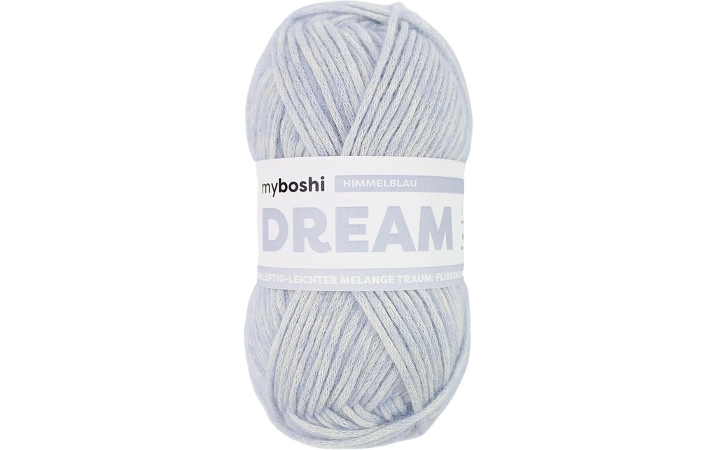 myBoshi Laine Rêve bleu ciel Bleu clair chiné, 50 g, 95 m