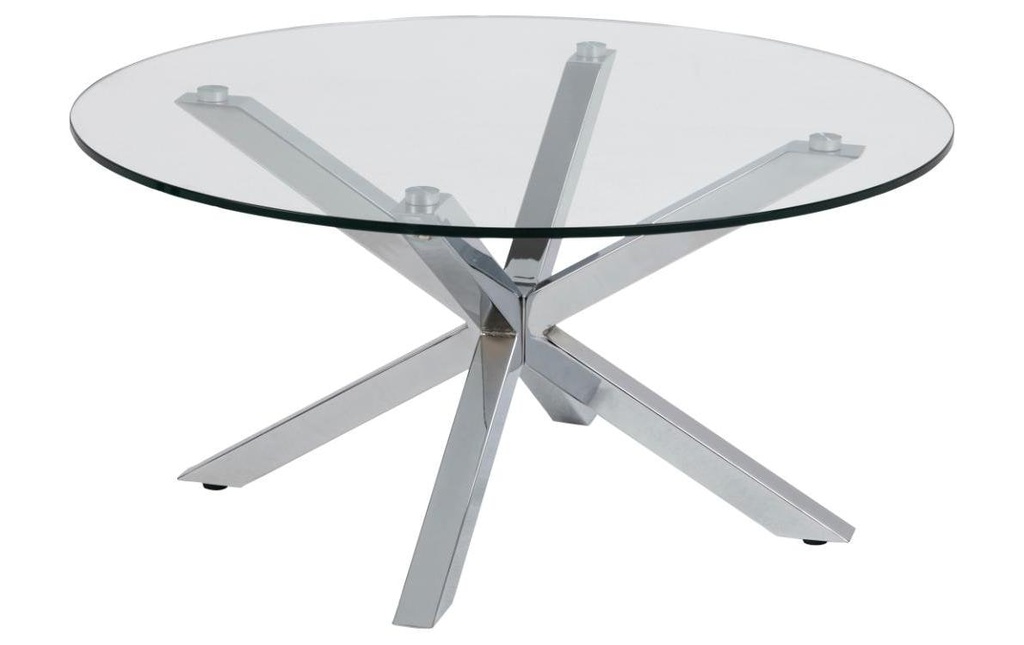 AC Design Table basse Heaven Ø 82 x 40 cm, acier/verre
