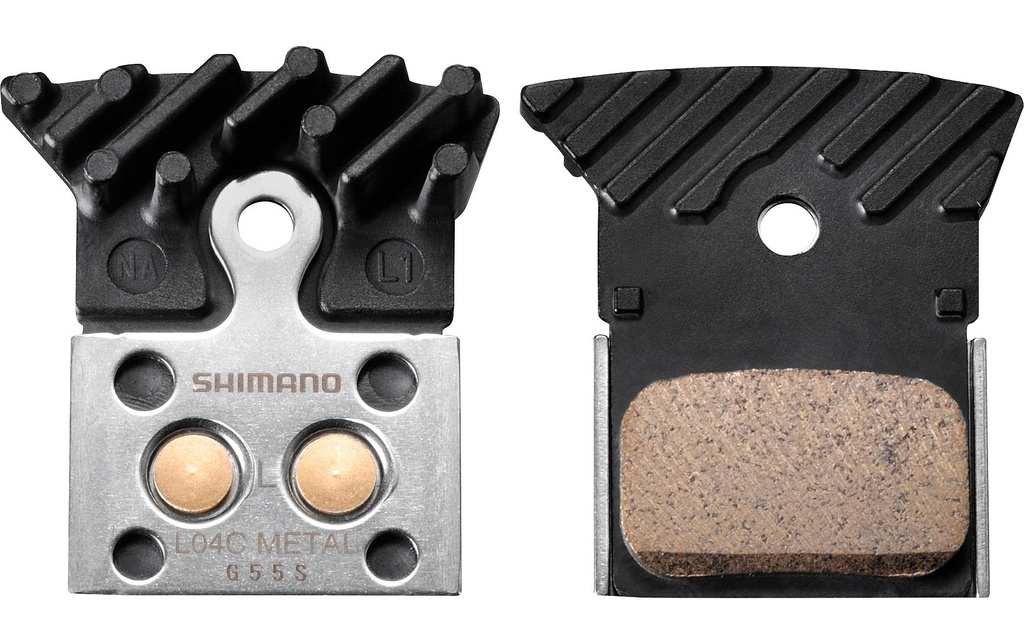 Shimano Plaquettes de frein BPL04CMFA, L04C, métal avec lamelles Paire