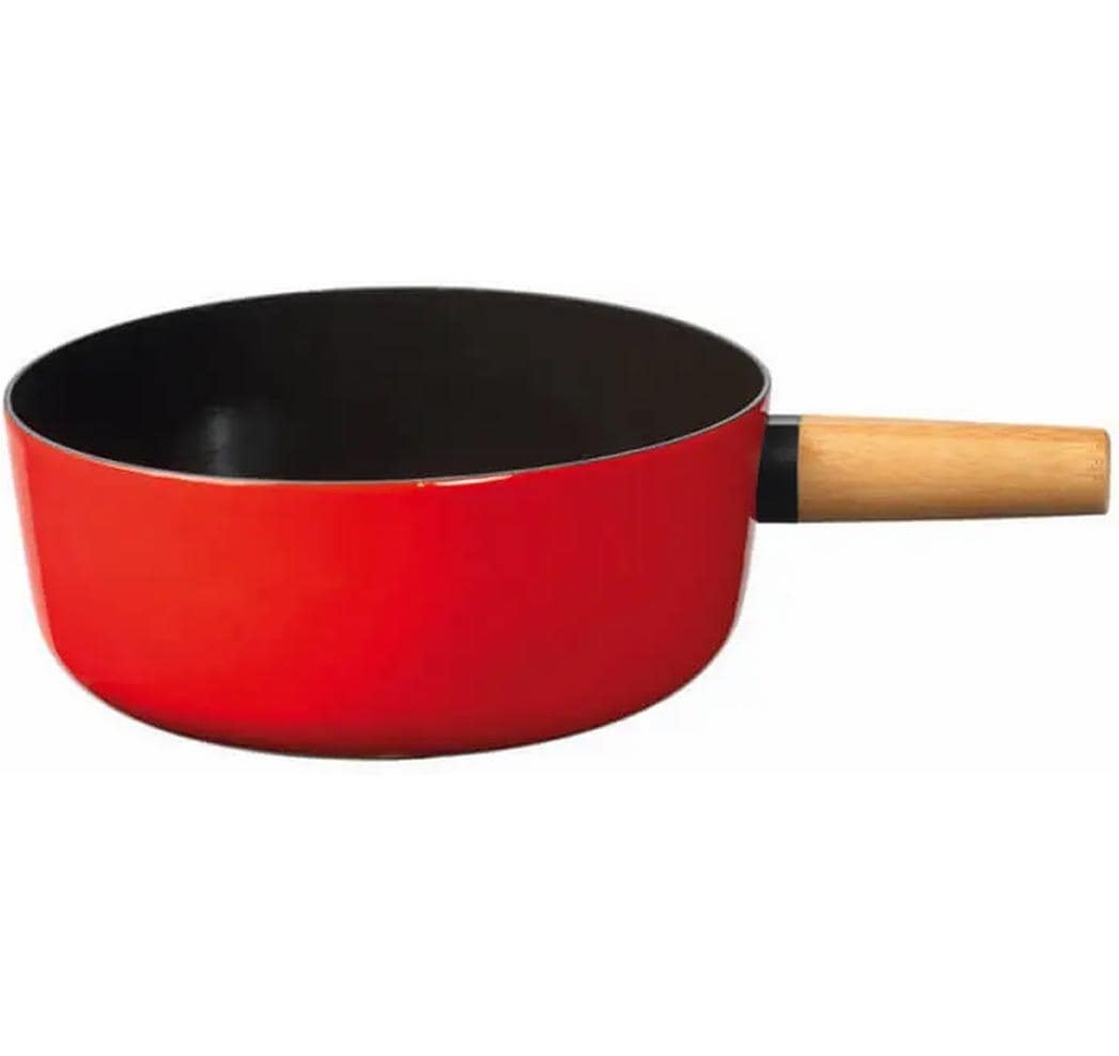 Stöckli Caquelon à fondue Emotion 23 cm, Noir/Rouge