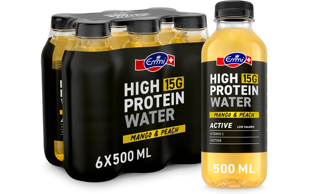 High Protein Water Mangue et pêche 6 x 500 ml