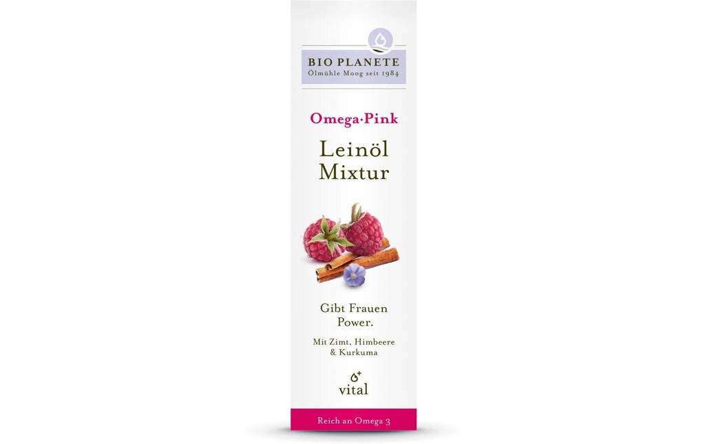 Bio Planete Mélange d'huile de lin Omega Pink 100 ml