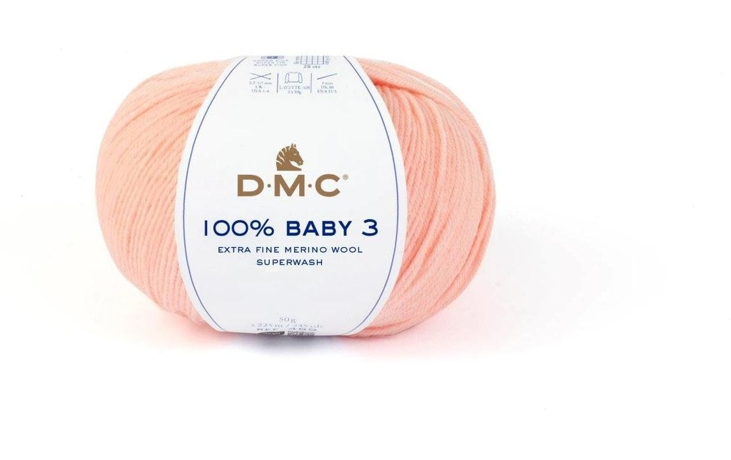 DMC Laine 100% bébé 3 Pêche
