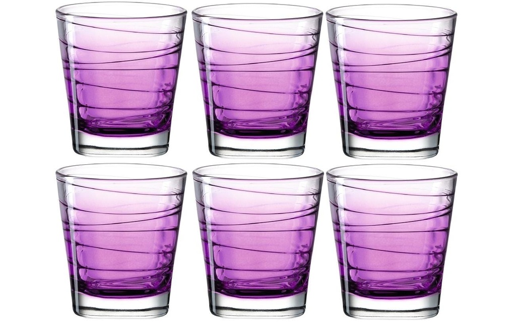 LEONARDO Verre Vario Struttura 250 ml, 6 Pièce/s, Violet