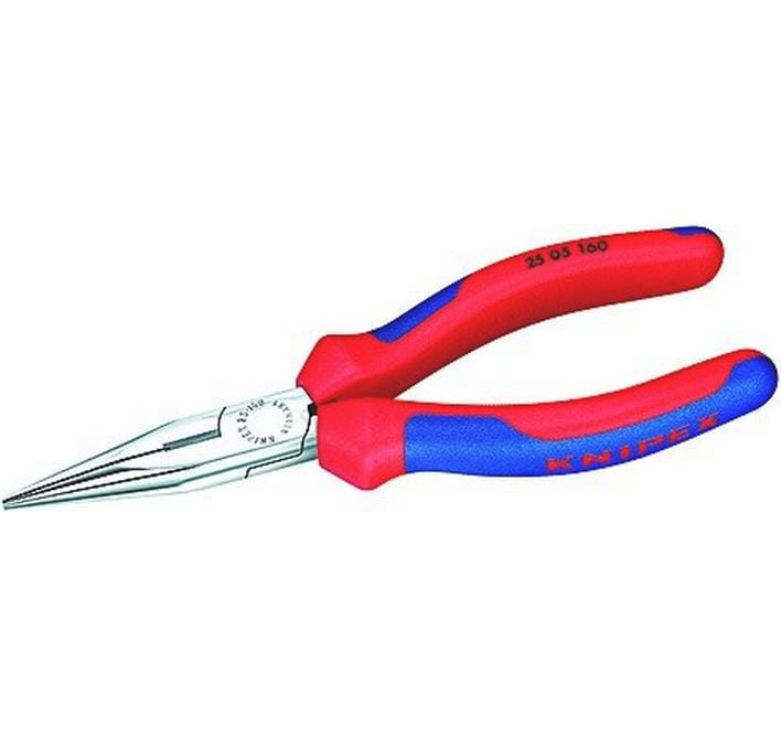 Knipex Pince à becs demi-ronds avec tranchant chromé
