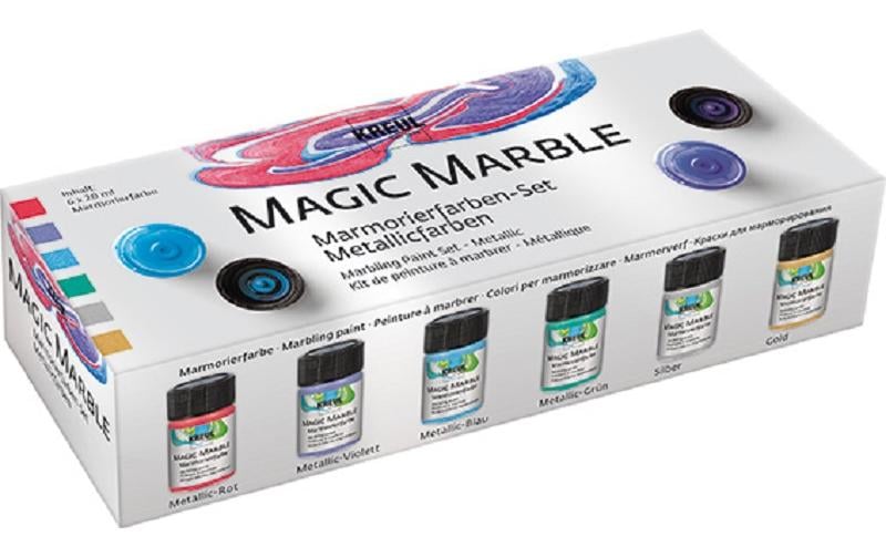 Kreul Peinture marbrée Set métallique 20 ml x 6 pièces