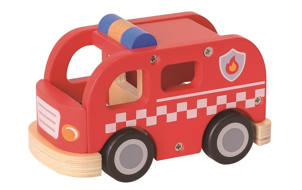 Spielba Holzspielwaren Véhicule de secours Bus des pompiers