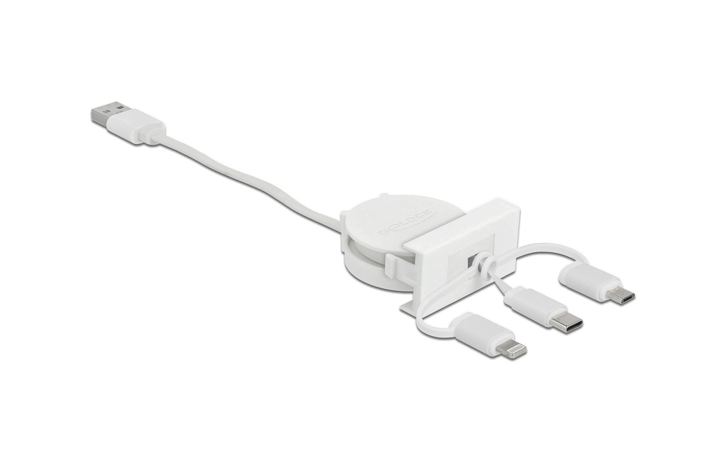 Delock Easy 45 Module USB-A - Lightning/USB-C/Micro-USB B 0.5 m