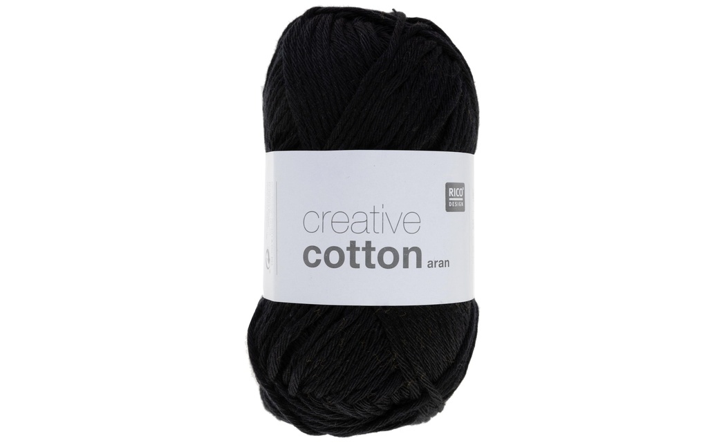 Rico Design Laine Creative Cotton Aran 50 g Noir