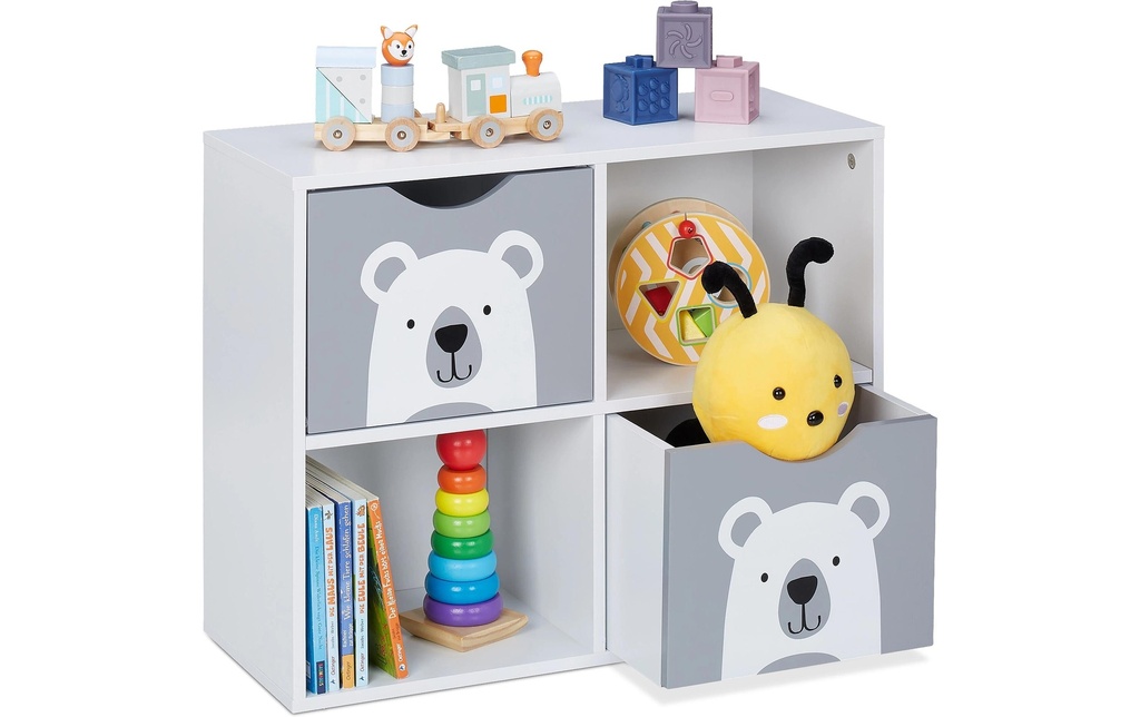 relaxdays Étagère Ours MDF / pin