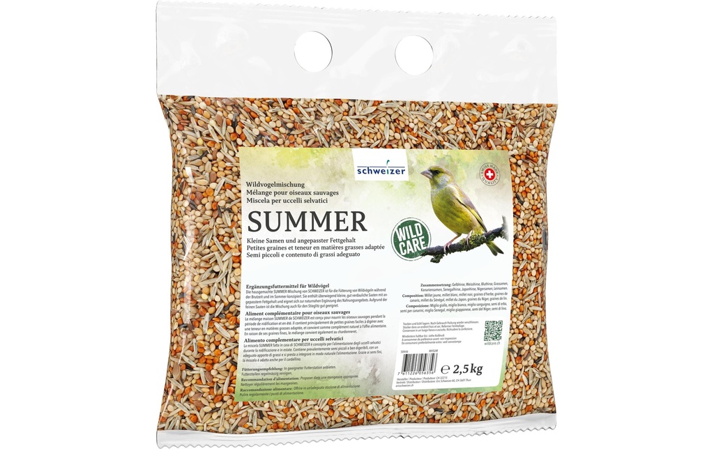 Eric Schweizer Nourriture pour animaux sauvages Summer 2.5 kg