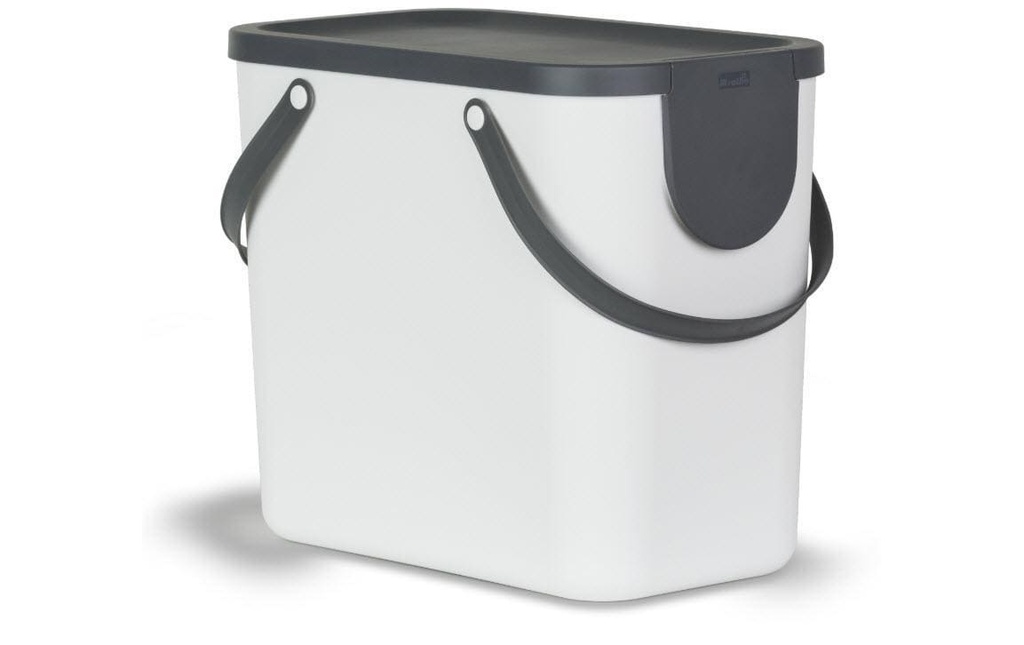 Rotho Bacs de recyclage Albula 25 l, Mistletoe Blanc
