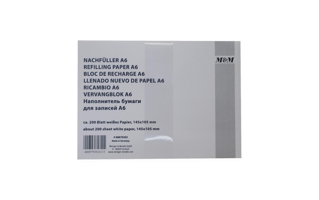M+M Papier pr.notes A6  env.200fl (200 pces)
