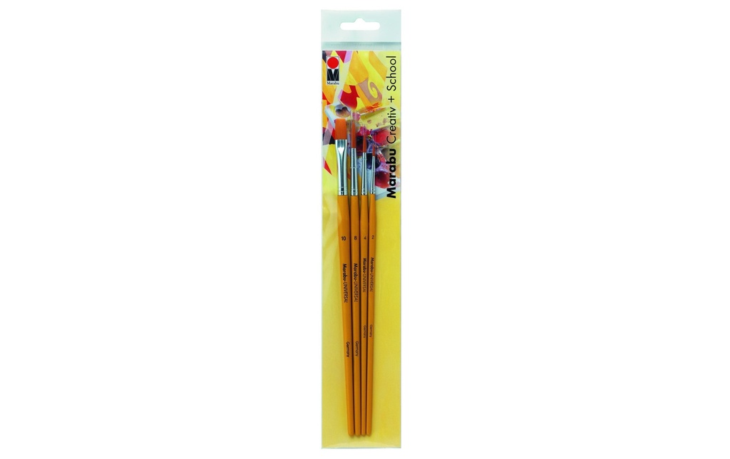 Marabu Brosse en poils synthétiques Créatif   École 4 Pièce/s