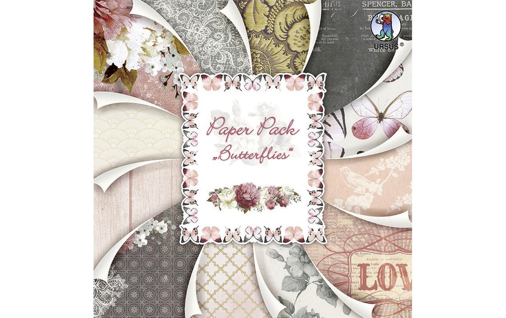 URSUS Papier de fantaisie 190 g/m² 24 feuilles