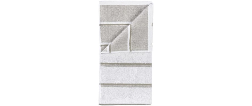Zone Denmark Serviette 50 x 100 cm Blanc/gris/eucalyptus