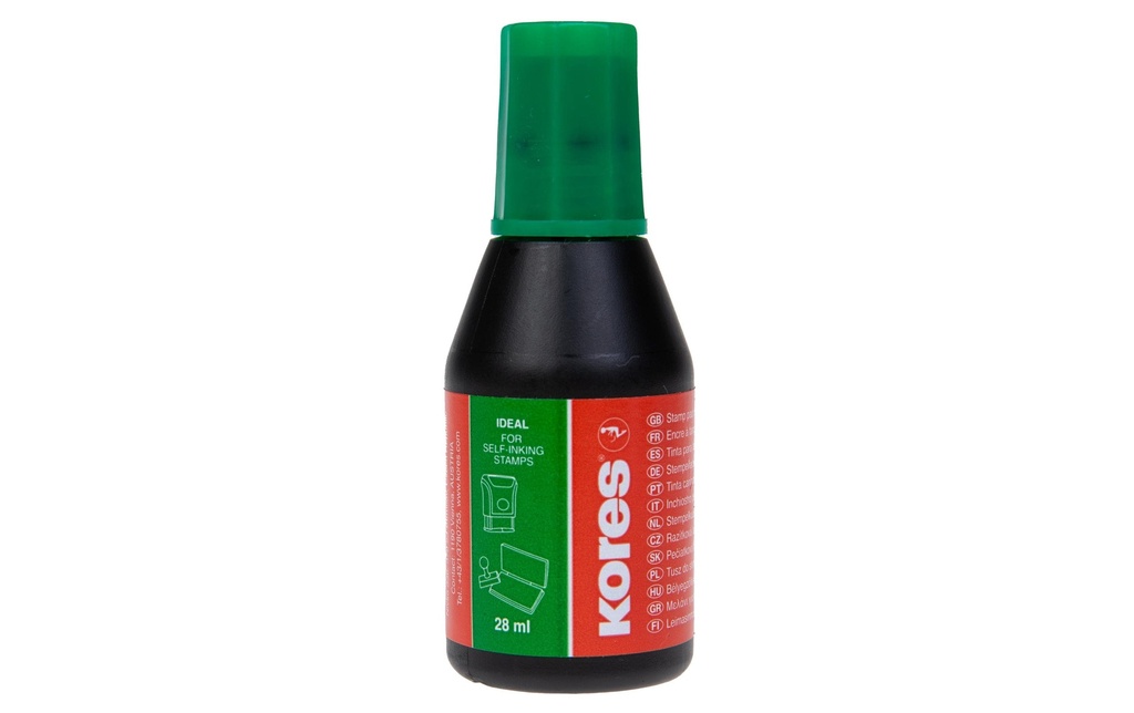 Kores Encre pour tampon 28 ml, Vert