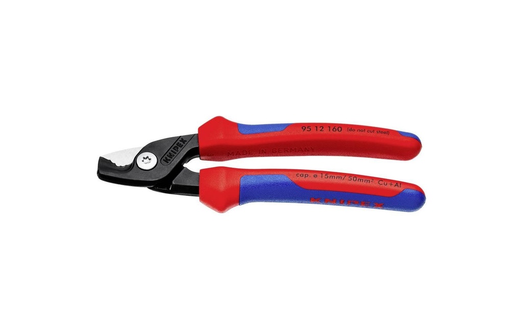 Knipex Coupe-câble 165 mm avec coupe en escalier