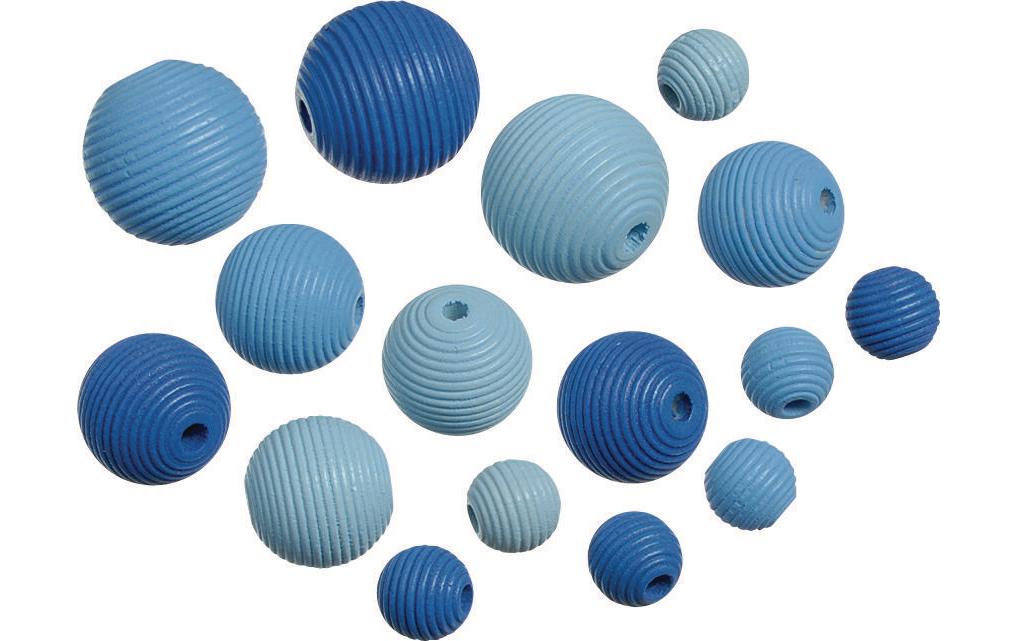 Knorr Prandell Billes de bois Mix 4 20 pièces, bleu