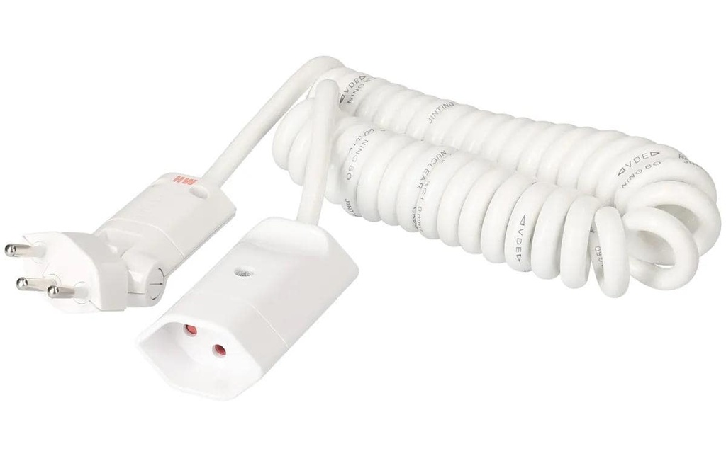 Max Hauri Câble de prolongation 2.5 m T13 - T12 ClipClap, blanc