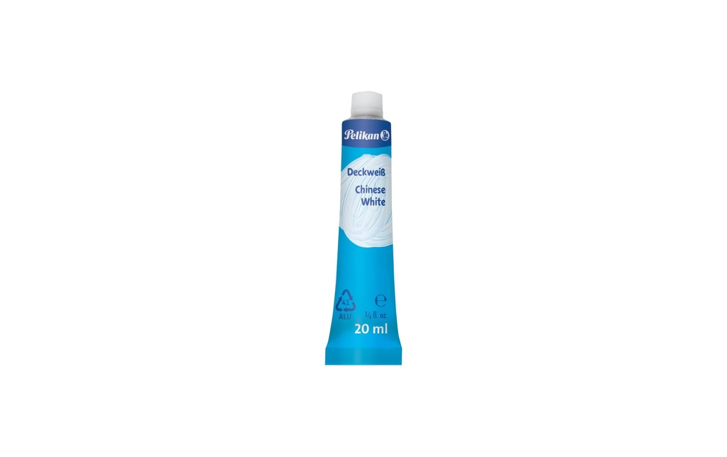 PELIKAN Blanc couvrant tube 20ml (20 pces)