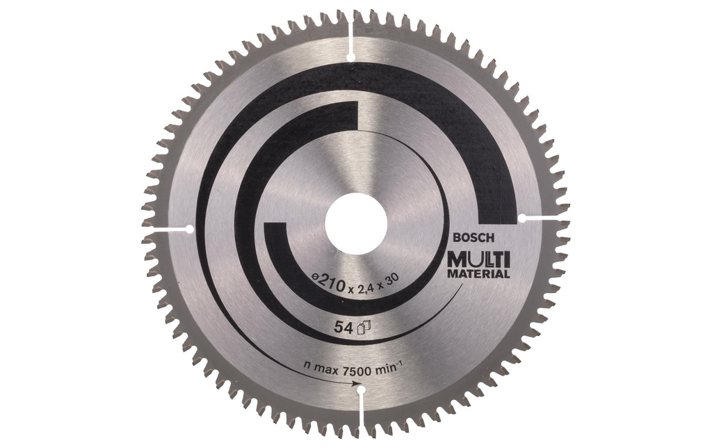 Bosch Professional Lame de scie circulaire Multi Material, 210 x 30 x 2.5 mm, Z 80