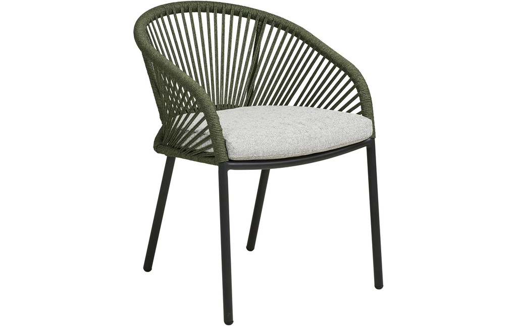 House Nordic Chaise de salle à manger Novella Vert/Gris