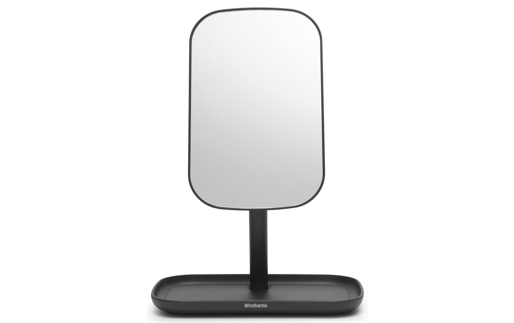 Brabantia Miroir cosmétique ReNew avec bac de rangement, Noir