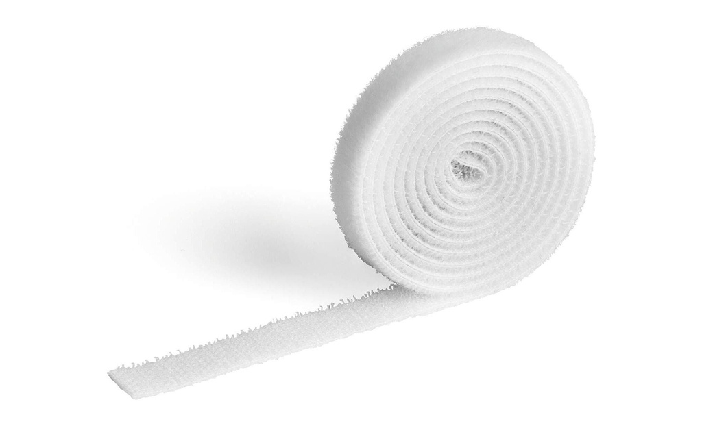 DURABLE Rouleau de bande auto-agrippante Cavoline Grip 10 mm x 1 m, Blanc