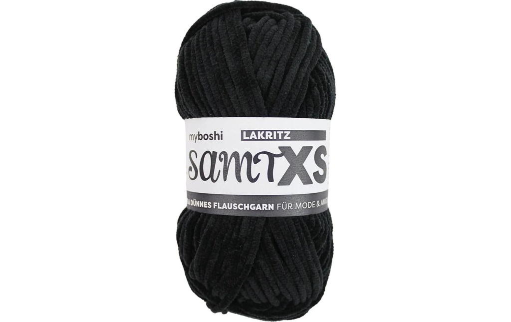 myBoshi Laine Chenille Samt XS Réglisse