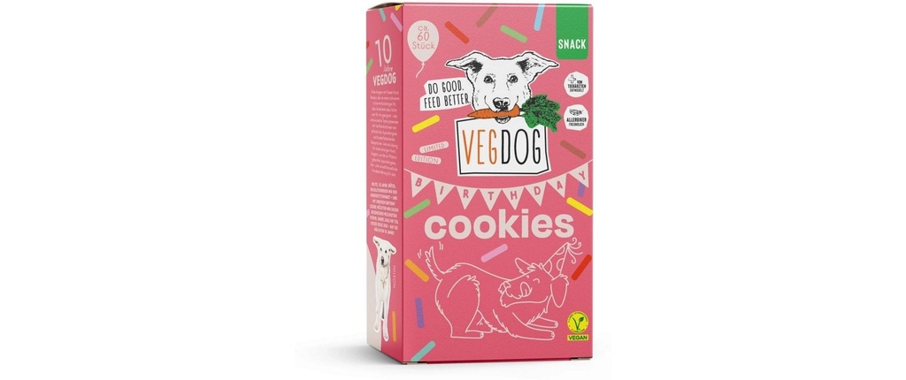 Vegdog Cookies d'anniversaire 400 g