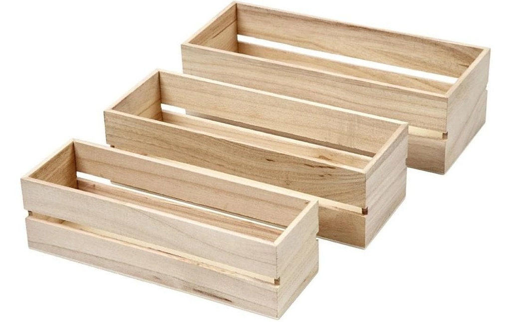 Creativ Company Boîtes en bois 3 Pièce/s