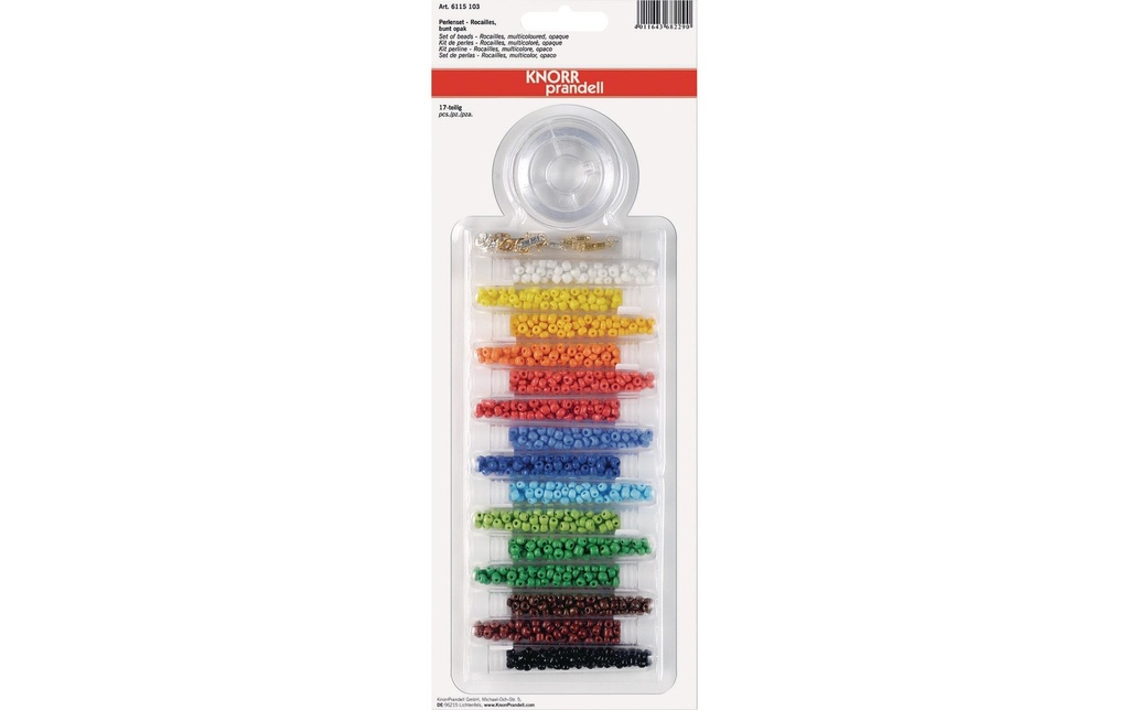 Knorr Prandell Kits de perles Rocaille  17 pièces, opaque