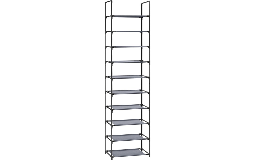 Songmics Étagère à chaussures avec 10 étagères 45 x 173 cm, Gris