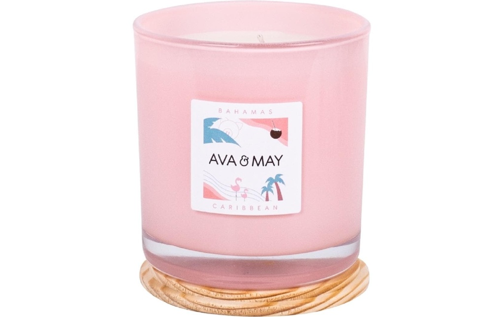 AVA & MAY Bougie parfumée Bahamas Grand, 500 g