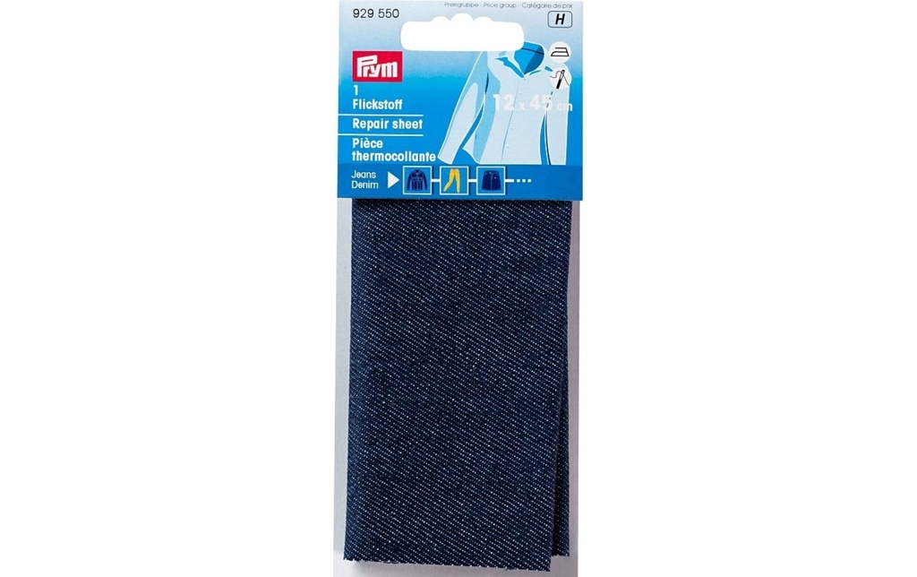 Prym Matériel de mise à jour 12 x 45 cm, thermocollant, bleu foncé