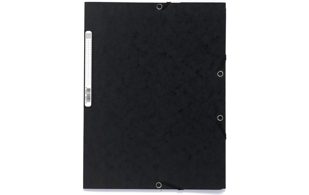 Exacompta Portfolio à ruban élastique A4 Noir, 250 feuilles