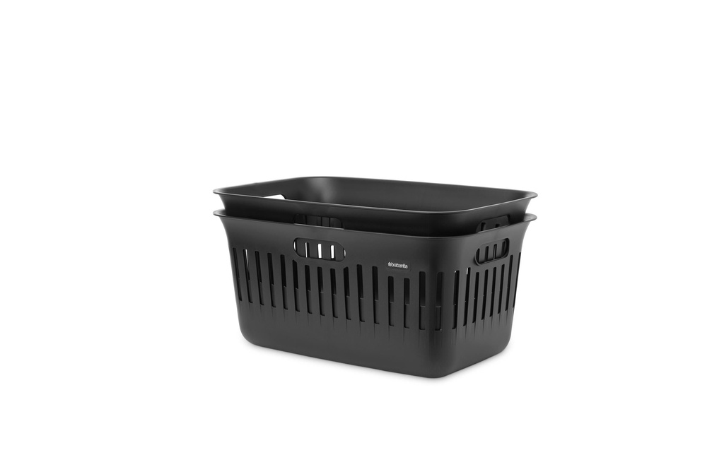 Brabantia Corbeille à linge Collect IT 2 x 40 l, Noir