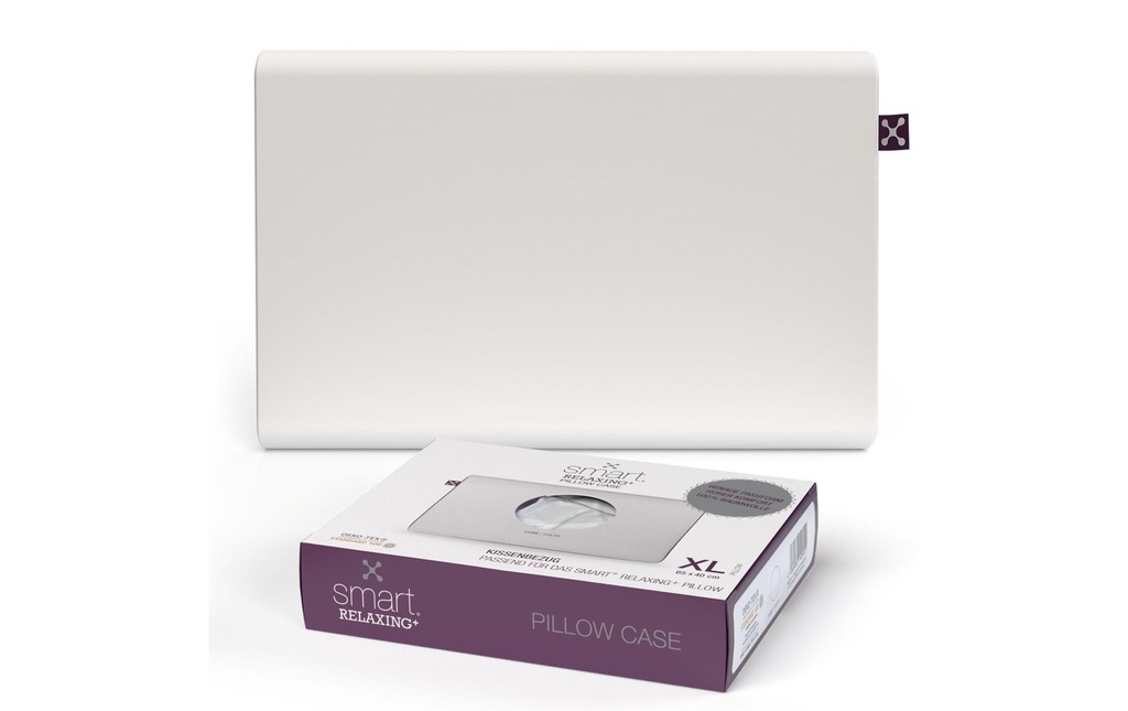Smartsleep Taie d’oreiller Relaxing + XL 60 x 40 x 7 cm, Blanc