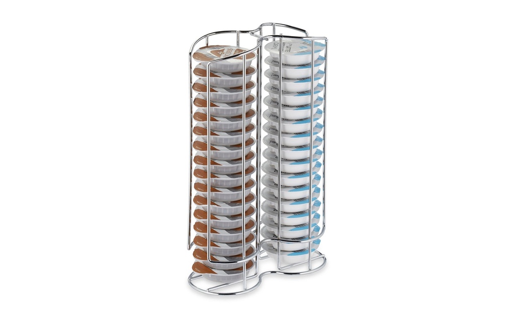 relaxdays Distributeur à capsules Tassimo pour 32 capsules, Argent