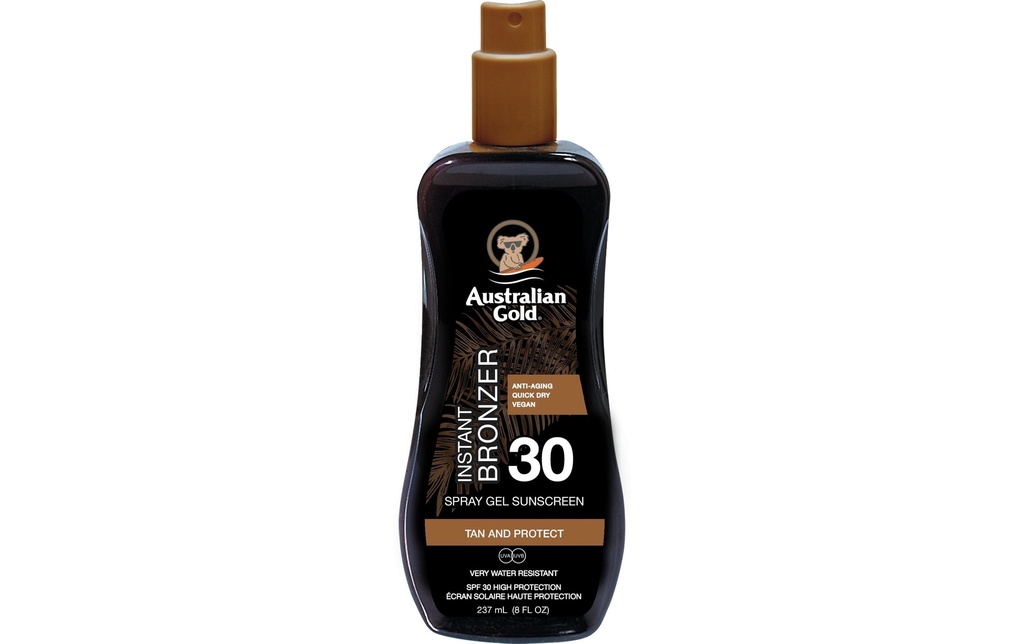 Australian Gold Spray de protection solaire Gel avec bronzer SPF 30 237 ml