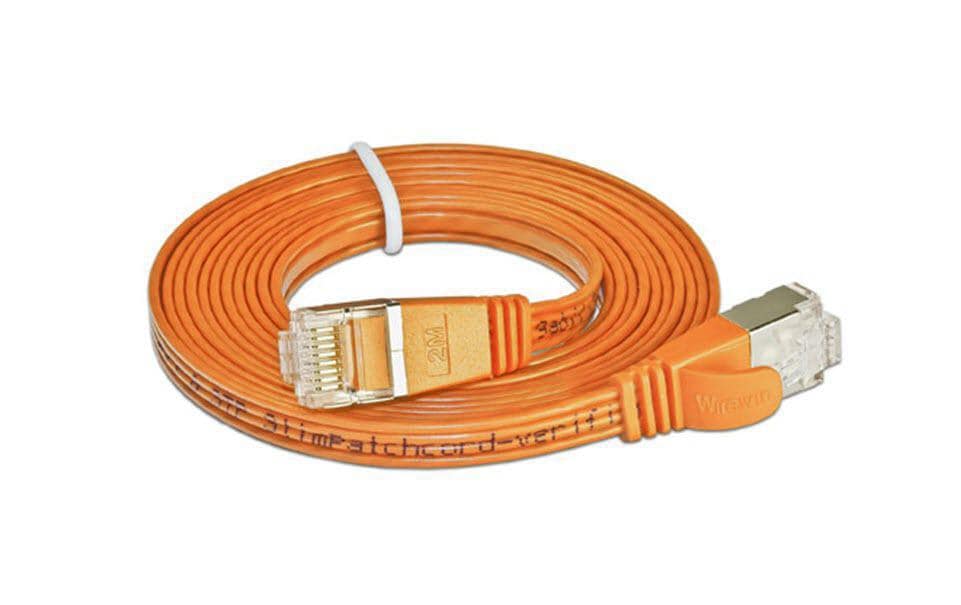 SLIM Câble patch slim RJ-45 - RJ-45, Cat 6, STP, 5 m, Orange