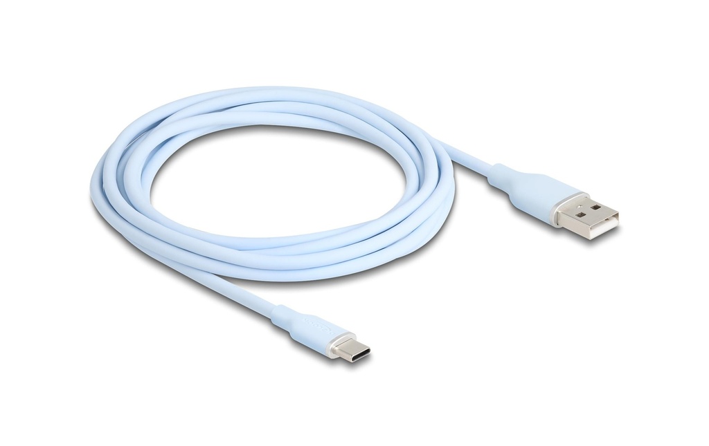 Delock Câble USB 2.0 Silicone USB-A - USB-C 2.5 m
