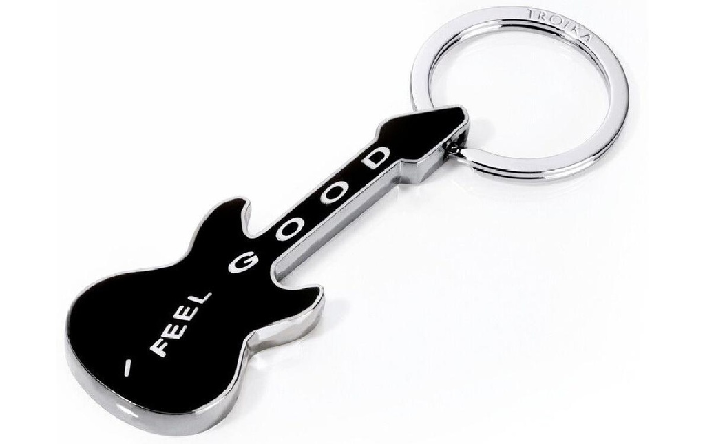 Troika Porte-clés I feel good noir / argent
