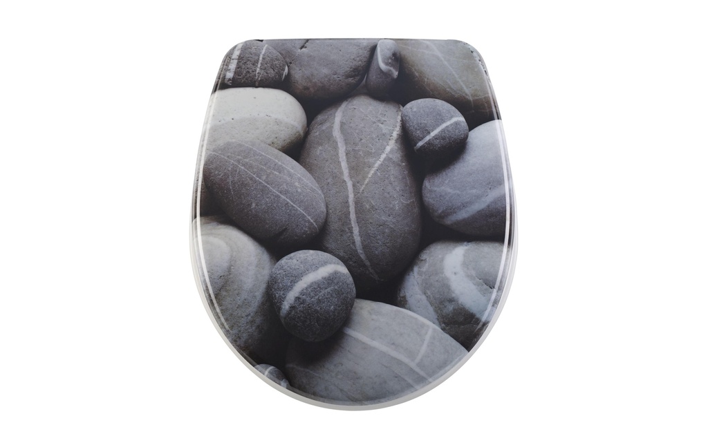 diaqua® Siège de toilette Nice Stones Abaissement automatique, gris