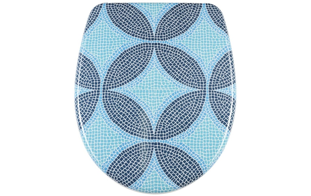 diaqua® Siège de toilette Nice Mosaik Bleu