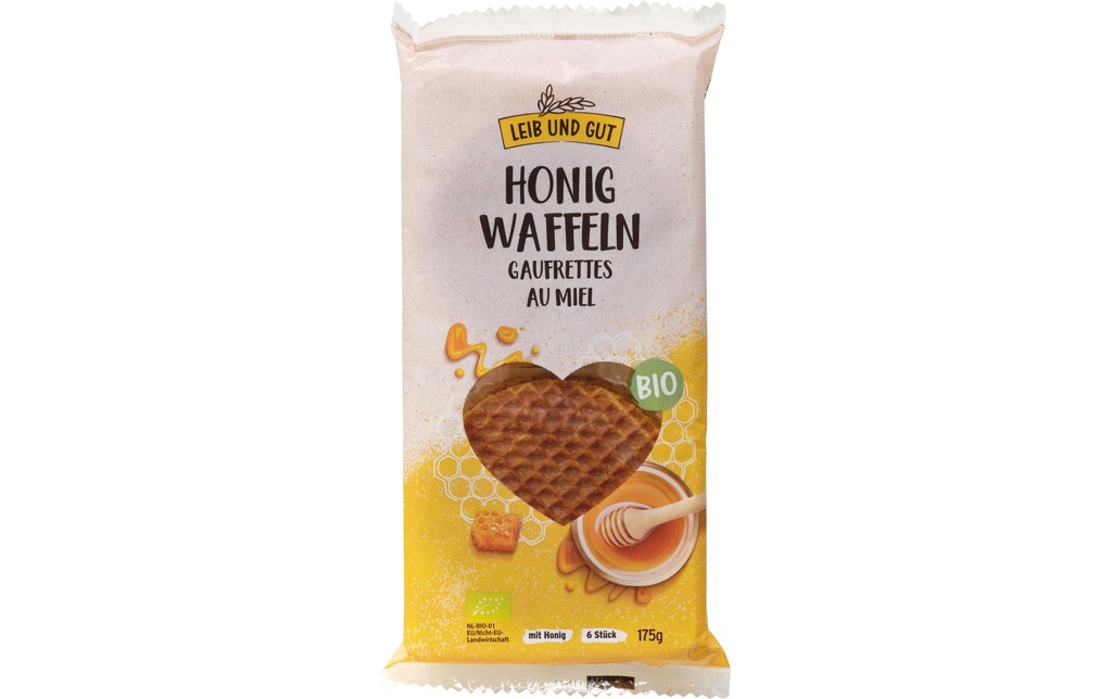 Leib und Gut Gaufres au miel biologique 175 g